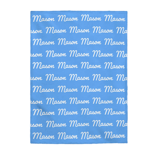 Blue Personalized Child's Blanket